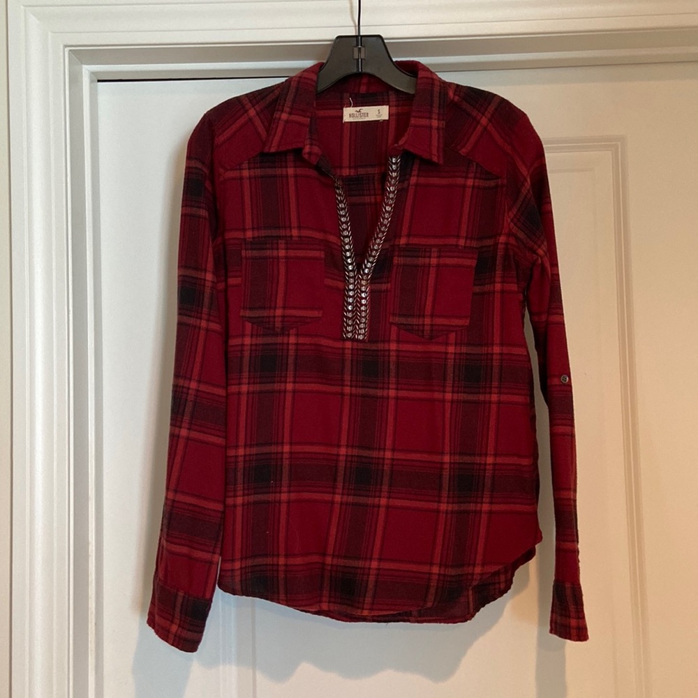 Beaded Flannel Tunic